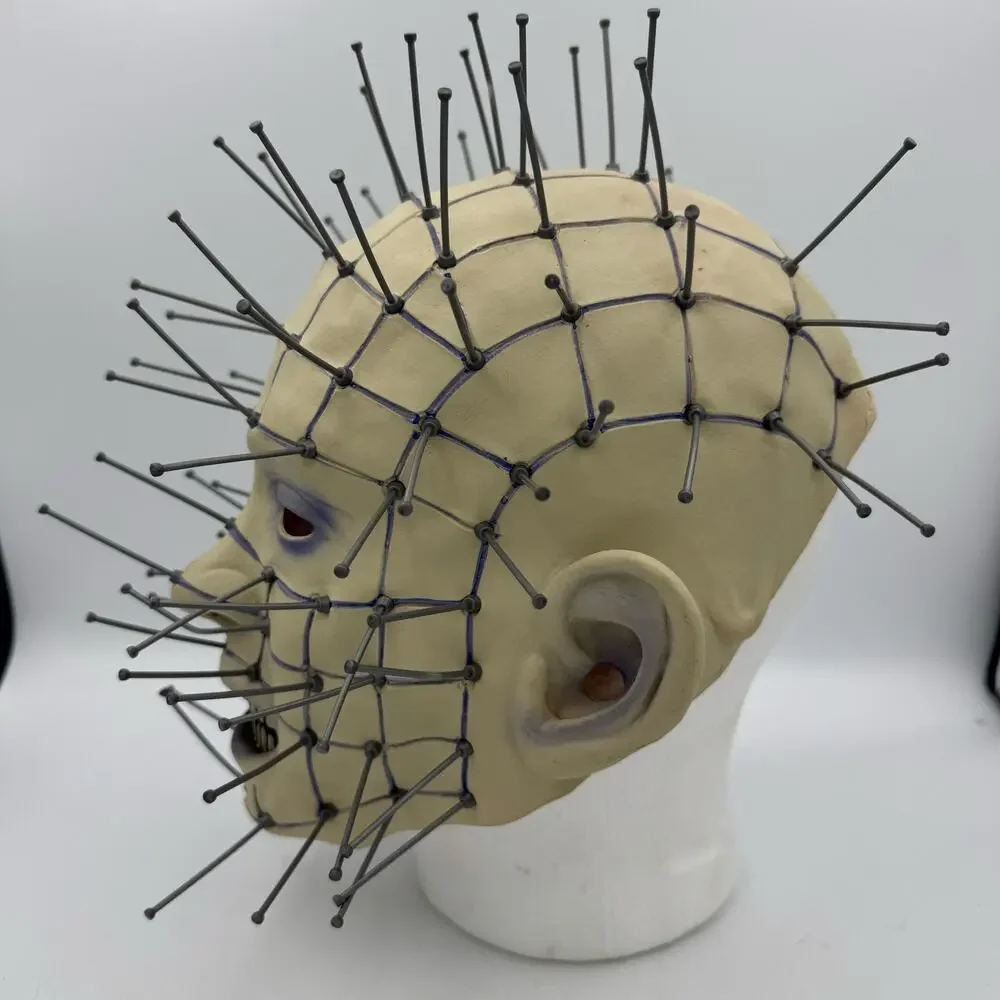 Reel Games Hellraiser Pinhead Latex Mask 2009 Horror Movie Prop Costume